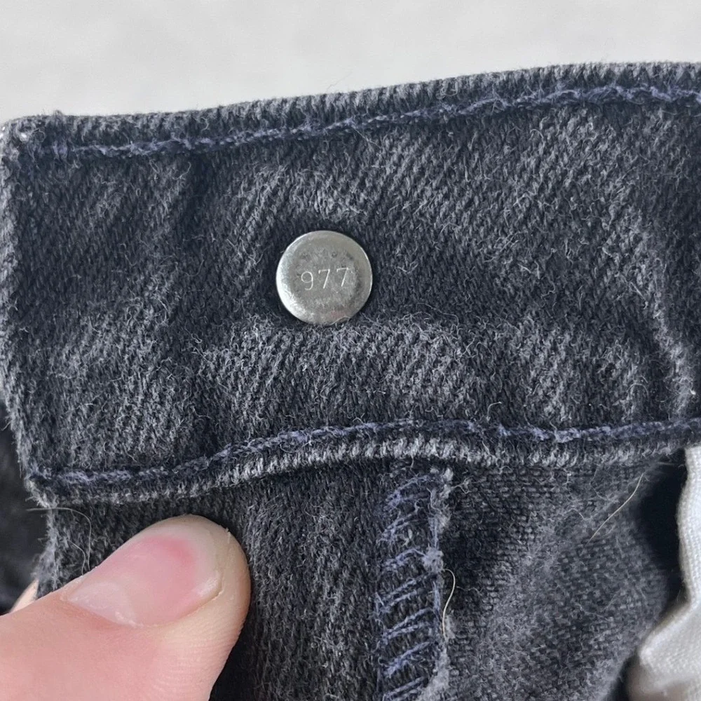 VTG Levis 505 Mens 32 (32x29) Black Orange Tab Straight Leg Jeans Vintage USA